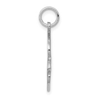10K White Gold Polished Cut-out Dove Charm view 2