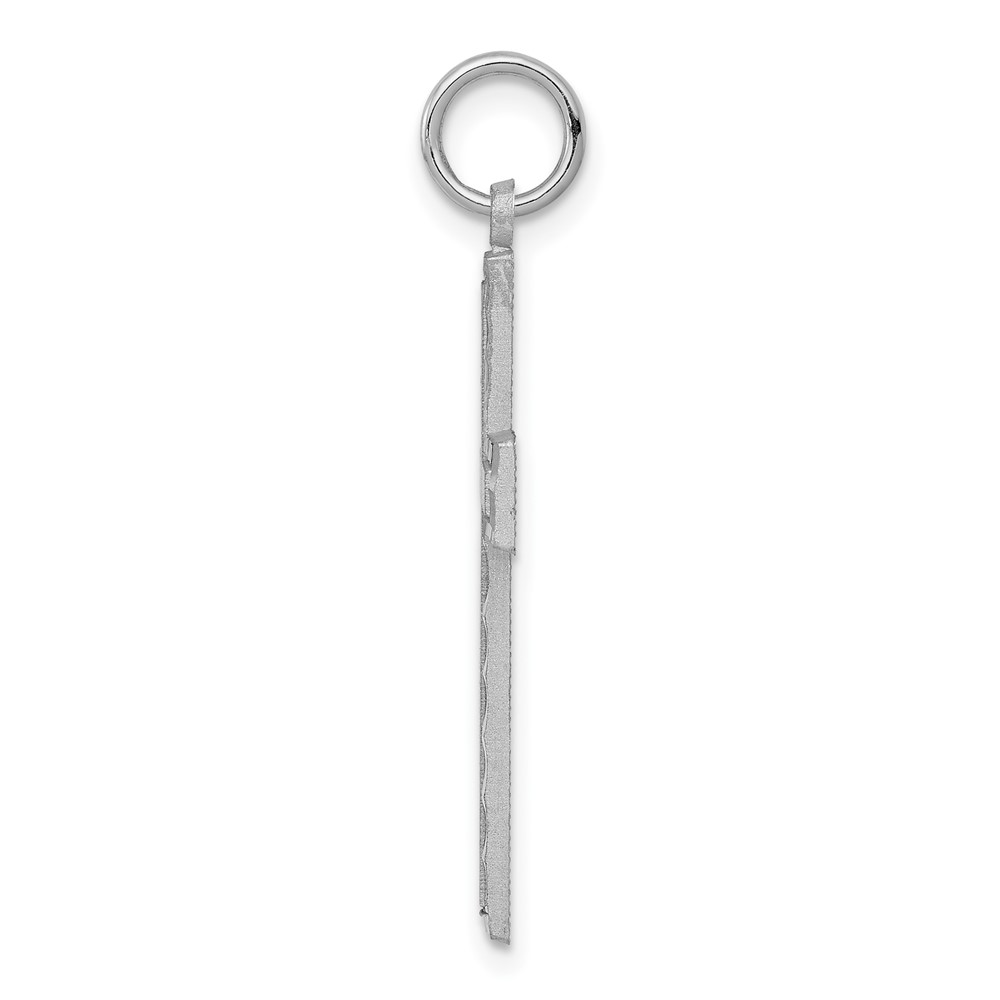 10K White Gold Cross Charm (10WC47)
