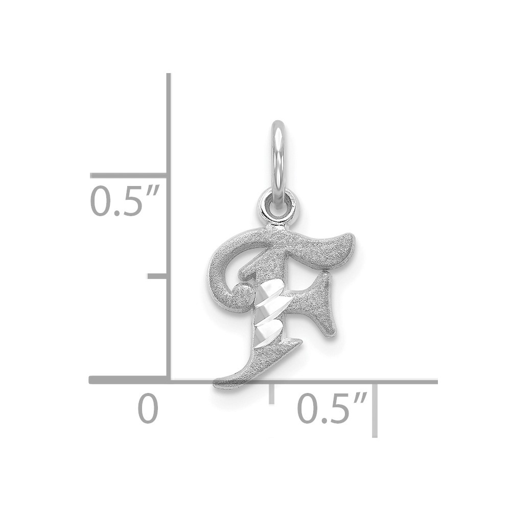 10KW Diamond-cut Initial F Charm (10WCH139-F)