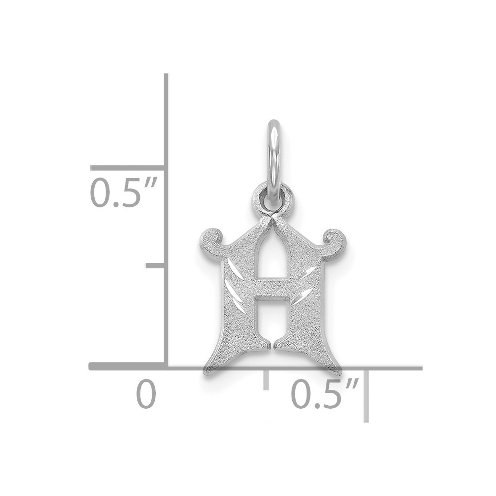 10KW Diamond-cut Initial H Charm (10WCH139-H)