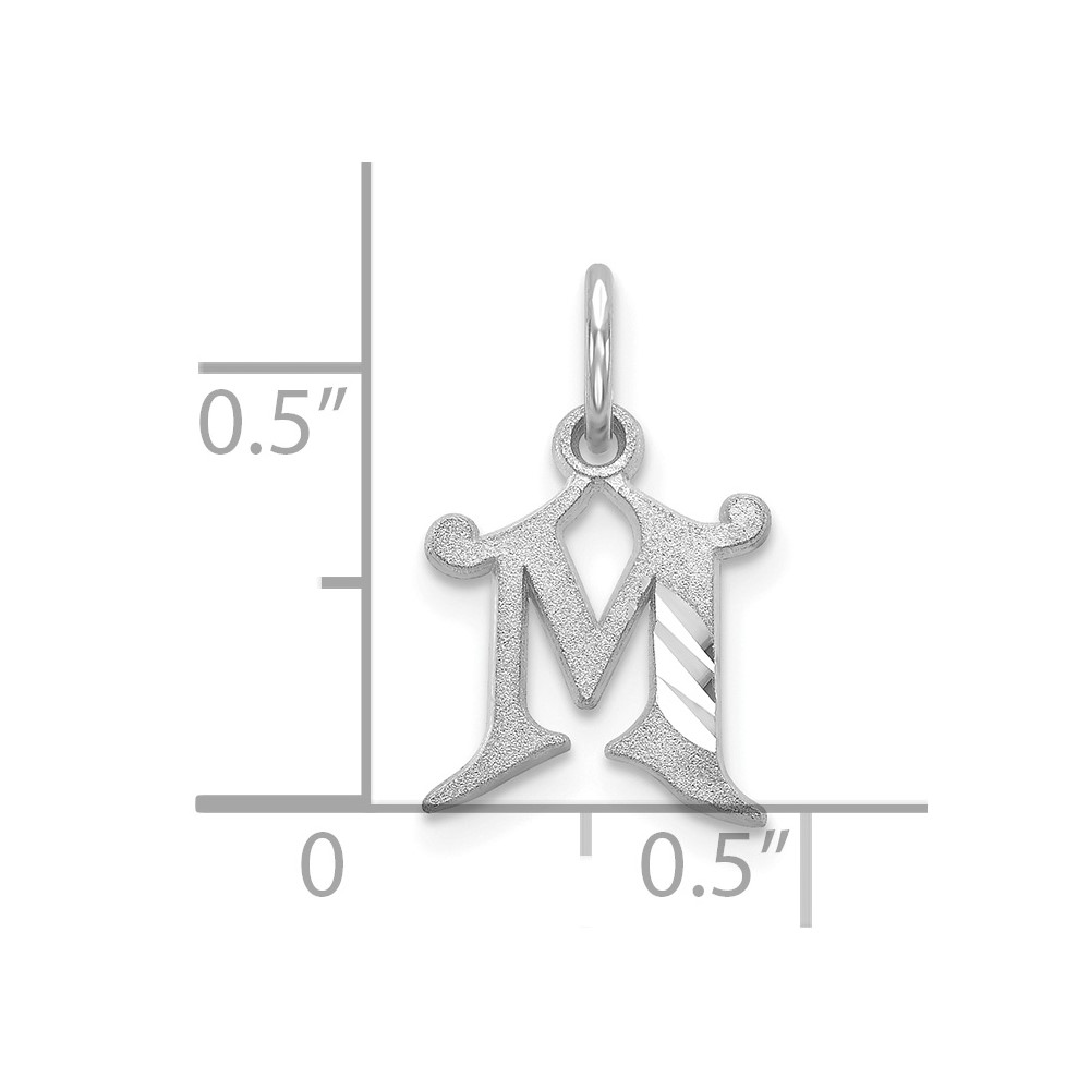 10KW Diamond-cut Initial M Charm (10WCH139-M)