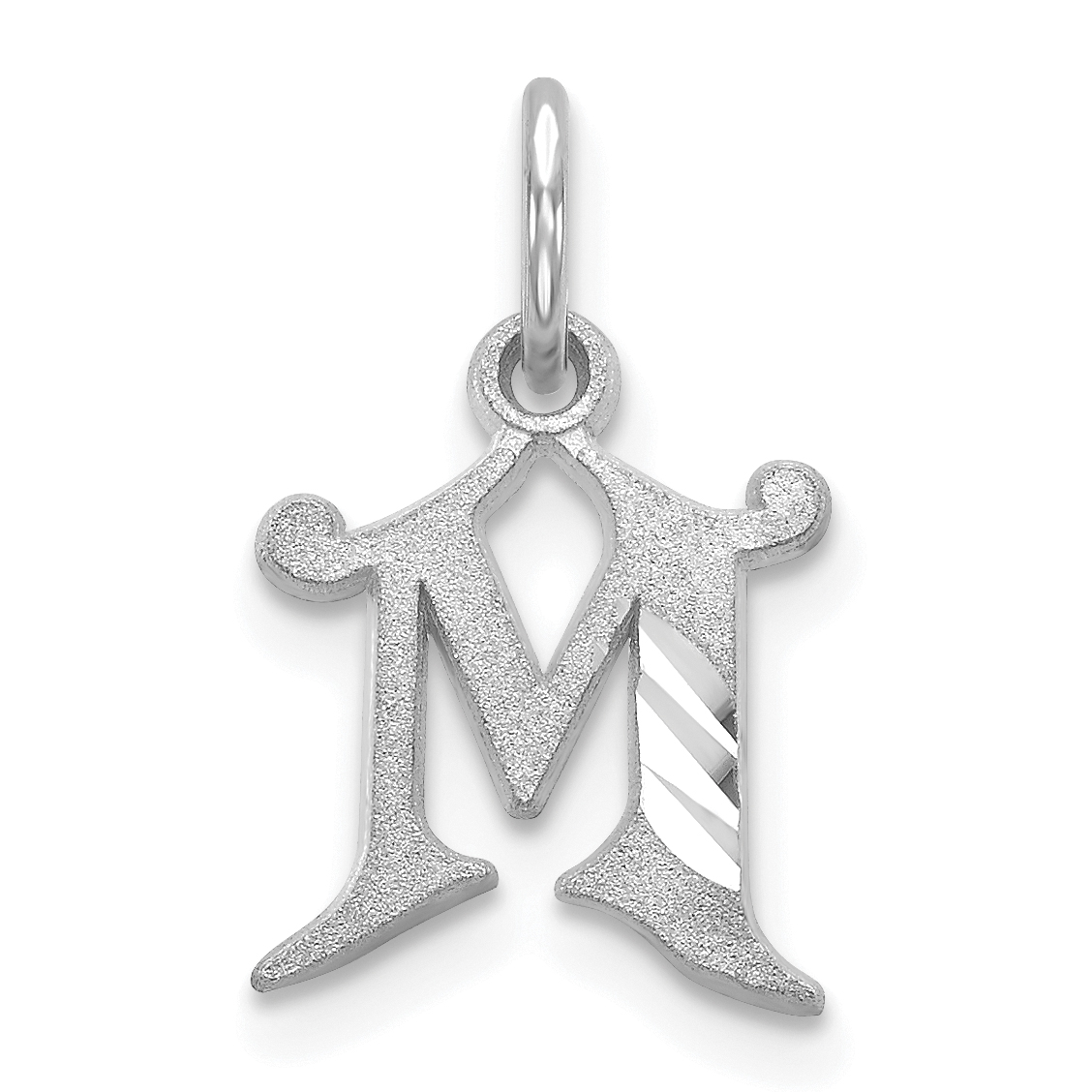 10KW Diamond-cut Initial M Charm (10WCH139-M)