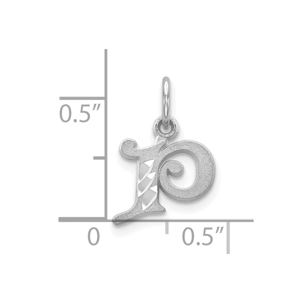 10KW Diamond-cut Initial P Charm (10WCH139-P)