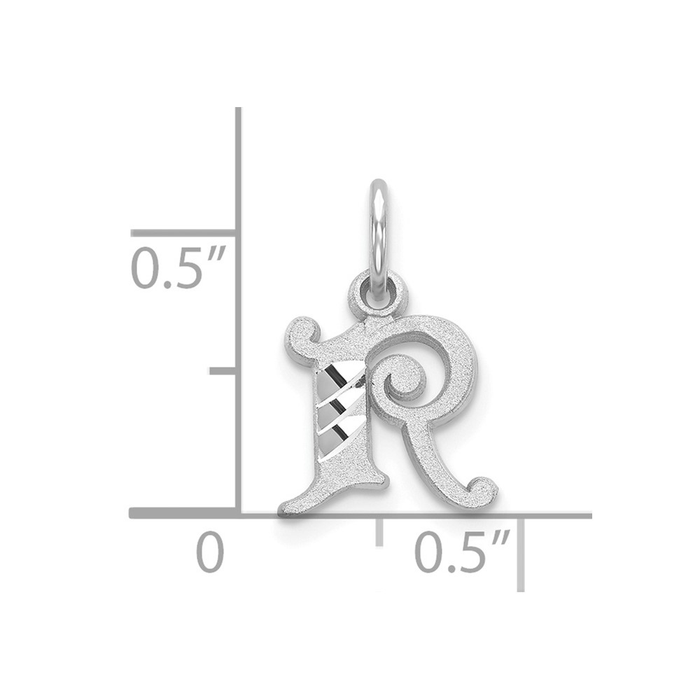 10KW Diamond-cut Initial R Charm (10WCH139-R)