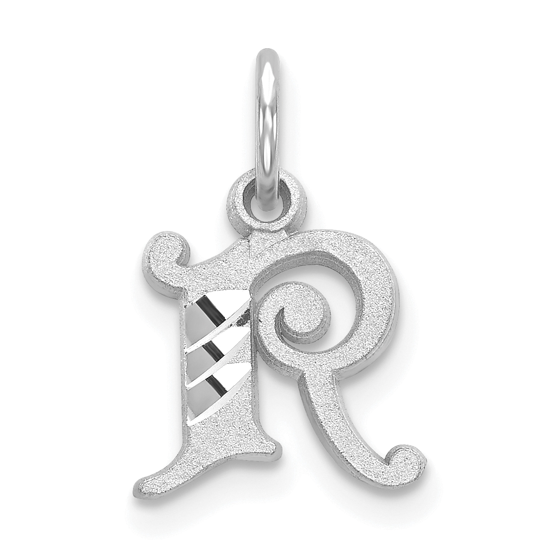 10KW Diamond-cut Initial R Charm (10WCH139-R)