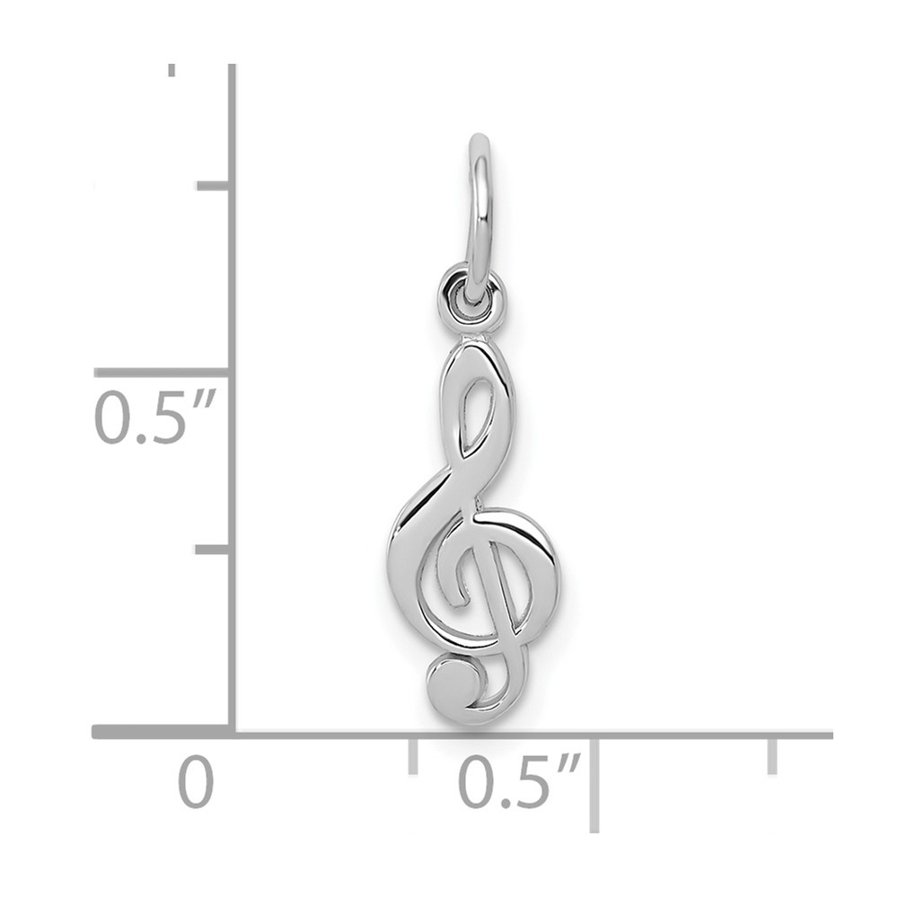10k White Gold Treble Clef Charm (10WCH73)