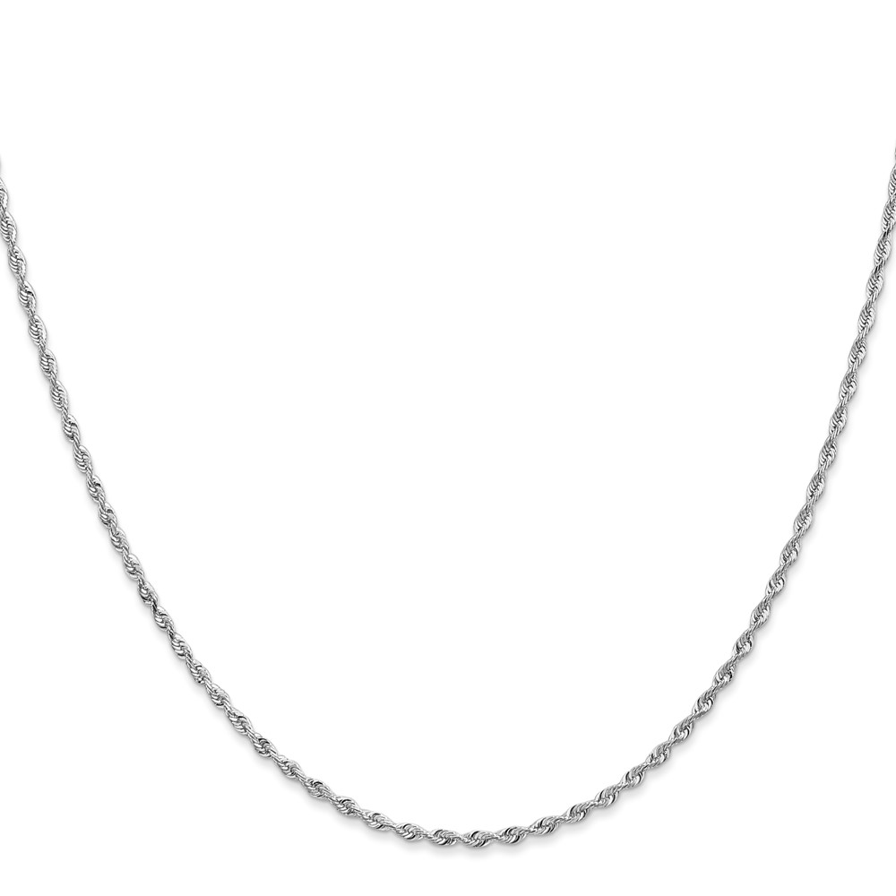 10k White Gold 1.85mm D/C Quadruple Rope Chain (10WQT014-16)