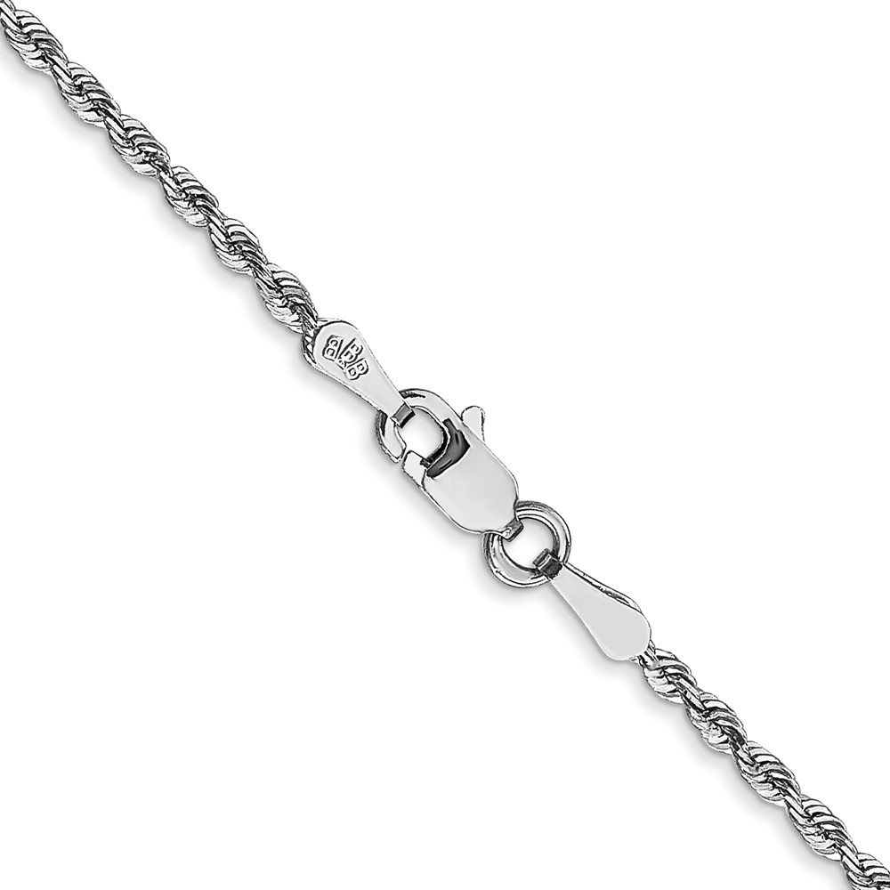 10k White Gold 1.85mm D/C Quadruple Rope Chain (10WQT014-16)