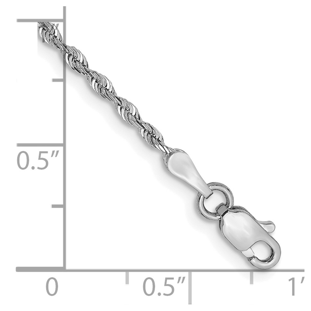 10k White Gold 1.85mm D/C Quadruple Rope Chain (10WQT014-8)
