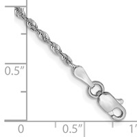 10K White Gold 1.85mm D C Quadruple Rope Chain view 2