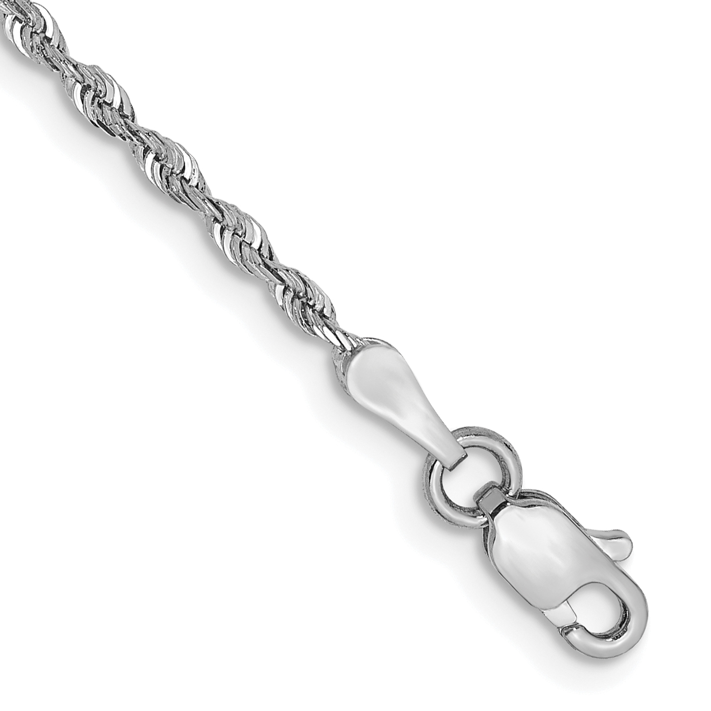 10k White Gold 1.85mm D/C Quadruple Rope Chain (10WQT014-7)