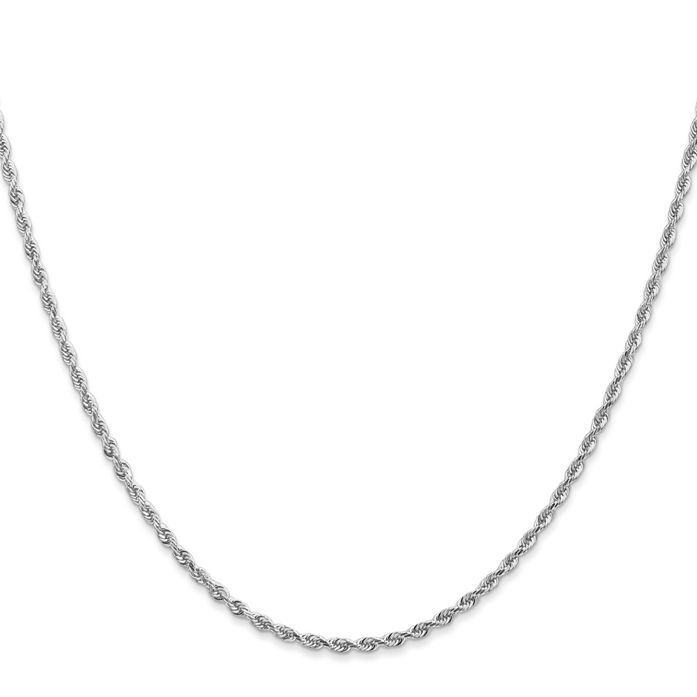 10k White Gold 2mm D/C Quadruple Rope Chain (10WQT016-30)