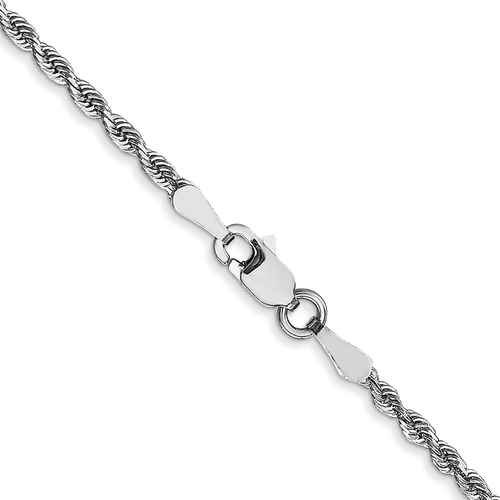 10k White Gold 2mm D/C Quadruple Rope Chain (10WQT016-30)