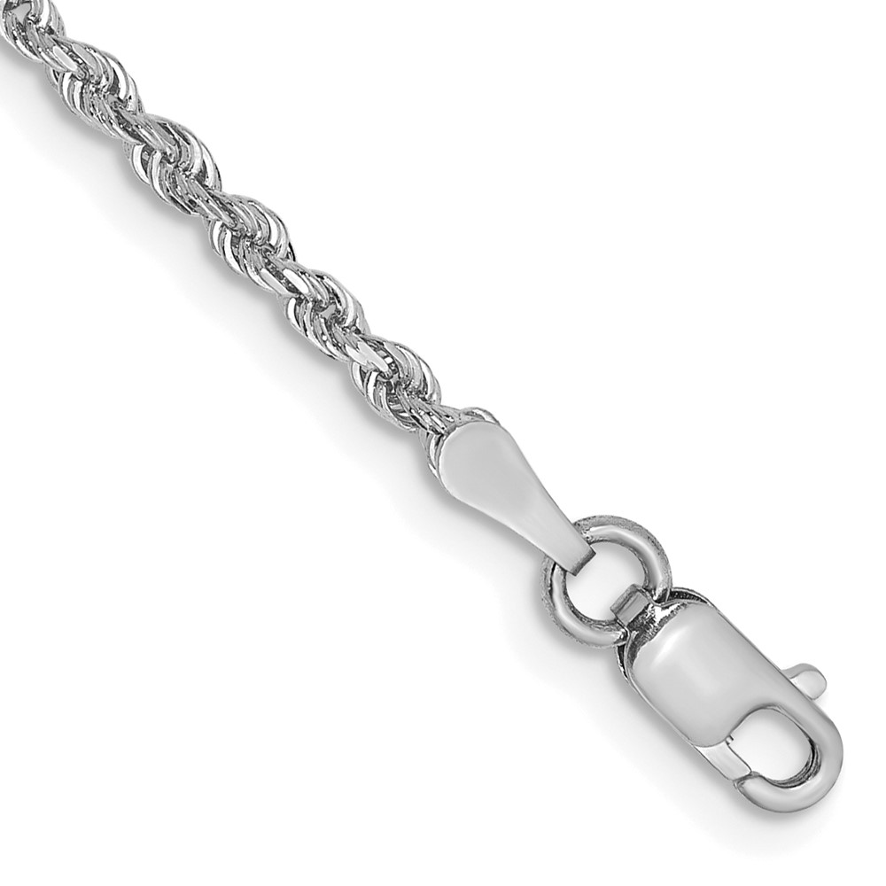 10k White Gold 2mm D/C Quadruple Rope Chain (10WQT016-8)