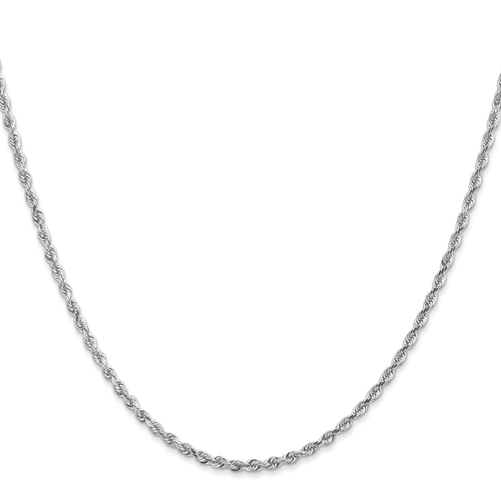 10k White Gold 2.25mm D/C Quadruple Rope Chain (10WQT018-20)