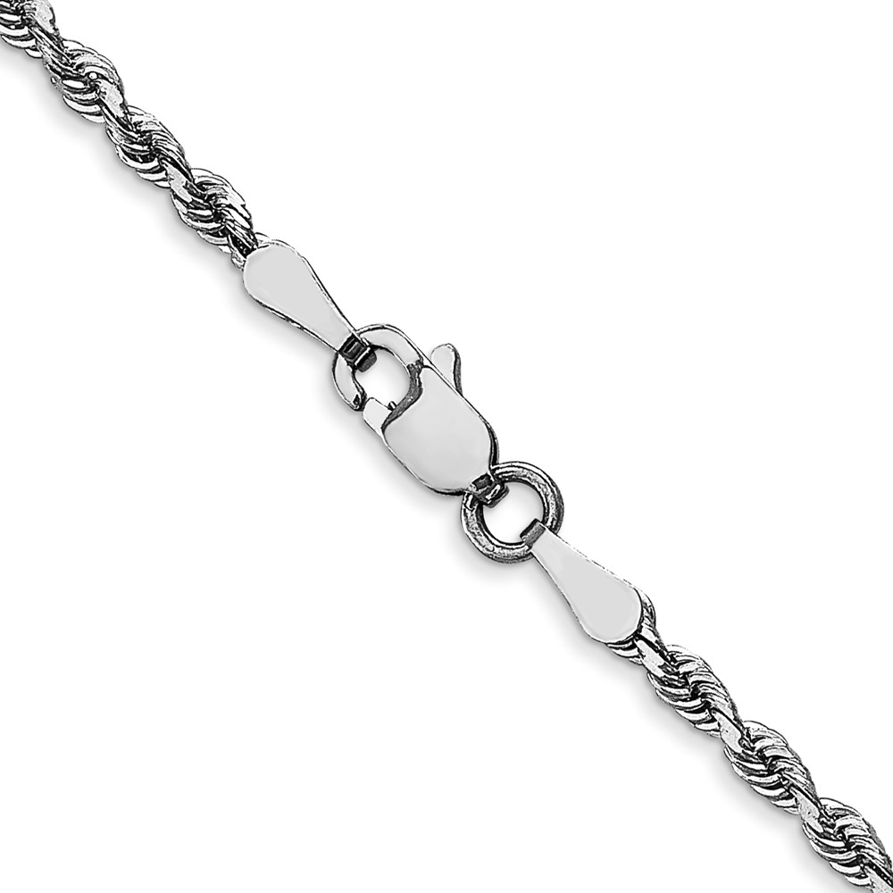 10k White Gold 2.25mm D/C Quadruple Rope Chain (10WQT018-20)