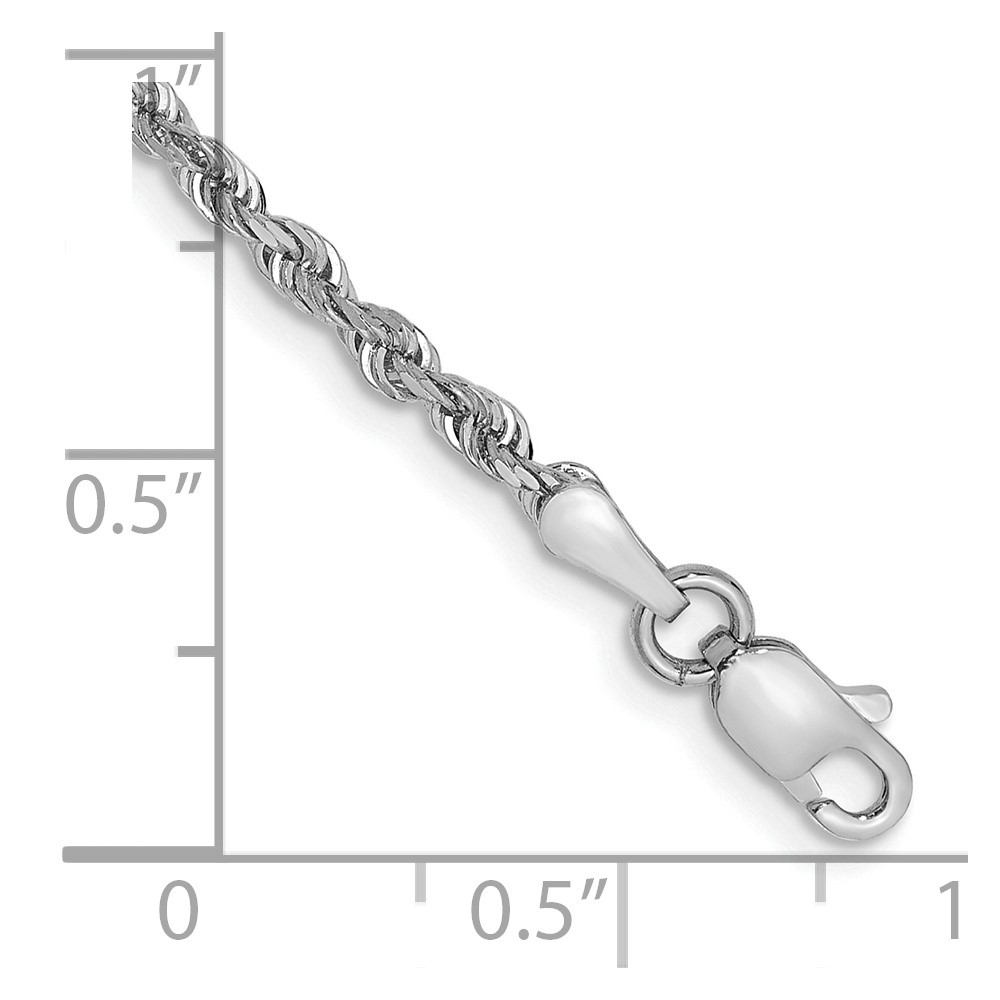 10k White Gold 2.25mm D/C Quadruple Rope Chain (10WQT018-7)
