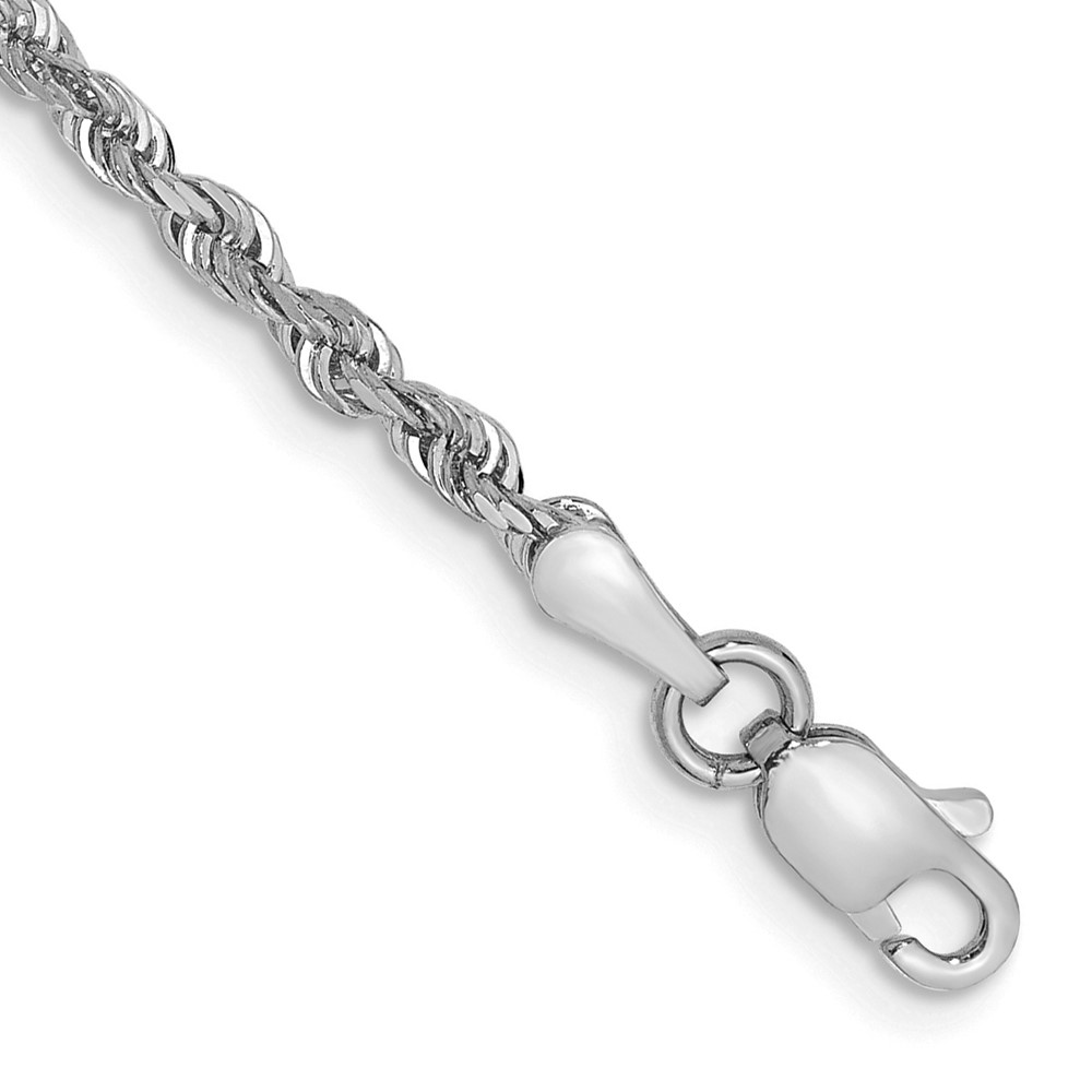 10k White Gold 2.25mm D/C Quadruple Rope Chain (10WQT018-8)