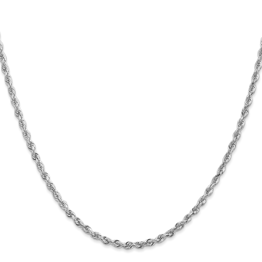 10k White Gold 2.75mm D/C Quadruple Rope Chain (10WQT021-26)