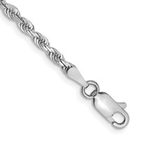 10K White Gold 2.75mm D C Quadruple Rope Chain view 1