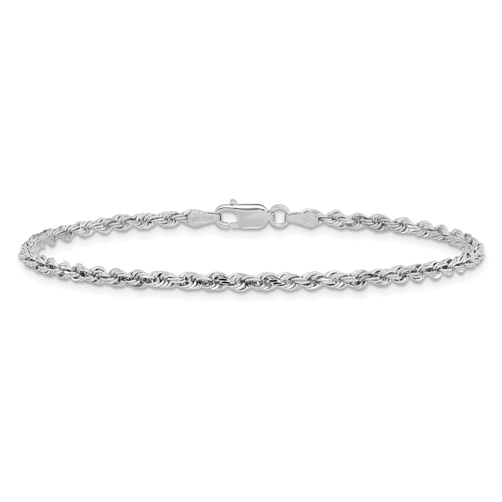 10k White Gold 2.75mm D/C Quadruple Rope Chain (10WQT021-8)