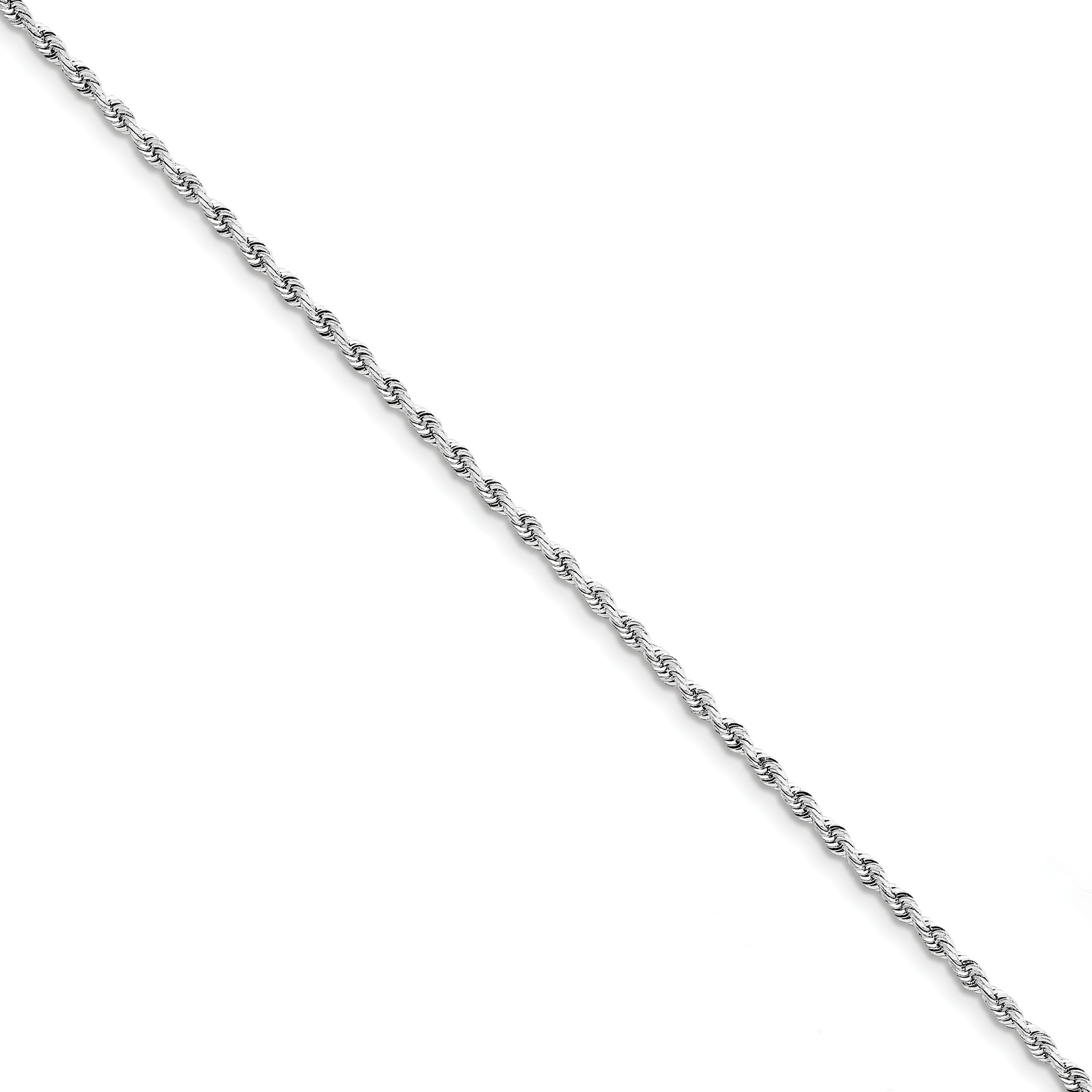 10k White Gold 2.75mm D/C Quadruple Rope Chain (10WQT021-8)