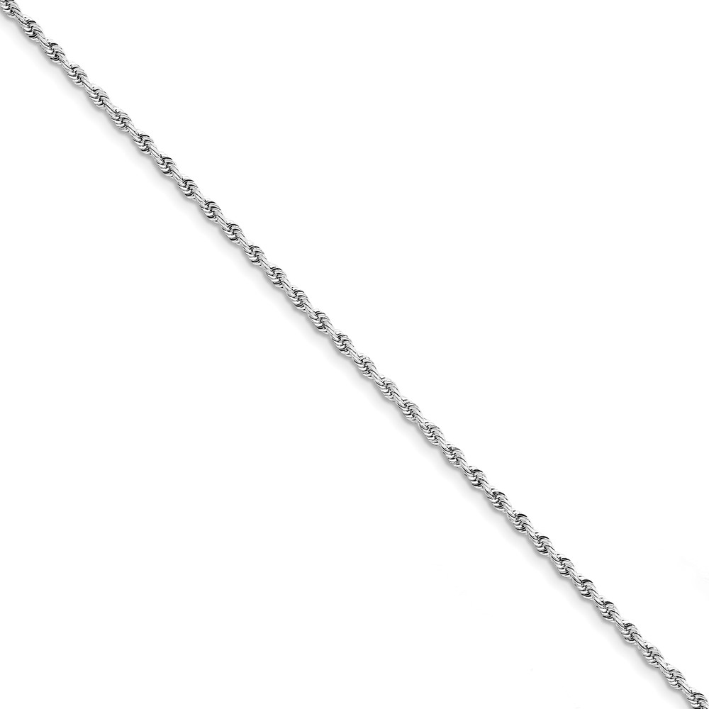 10k White Gold 2.75mm D/C Quadruple Rope Chain (10WQT021-8)