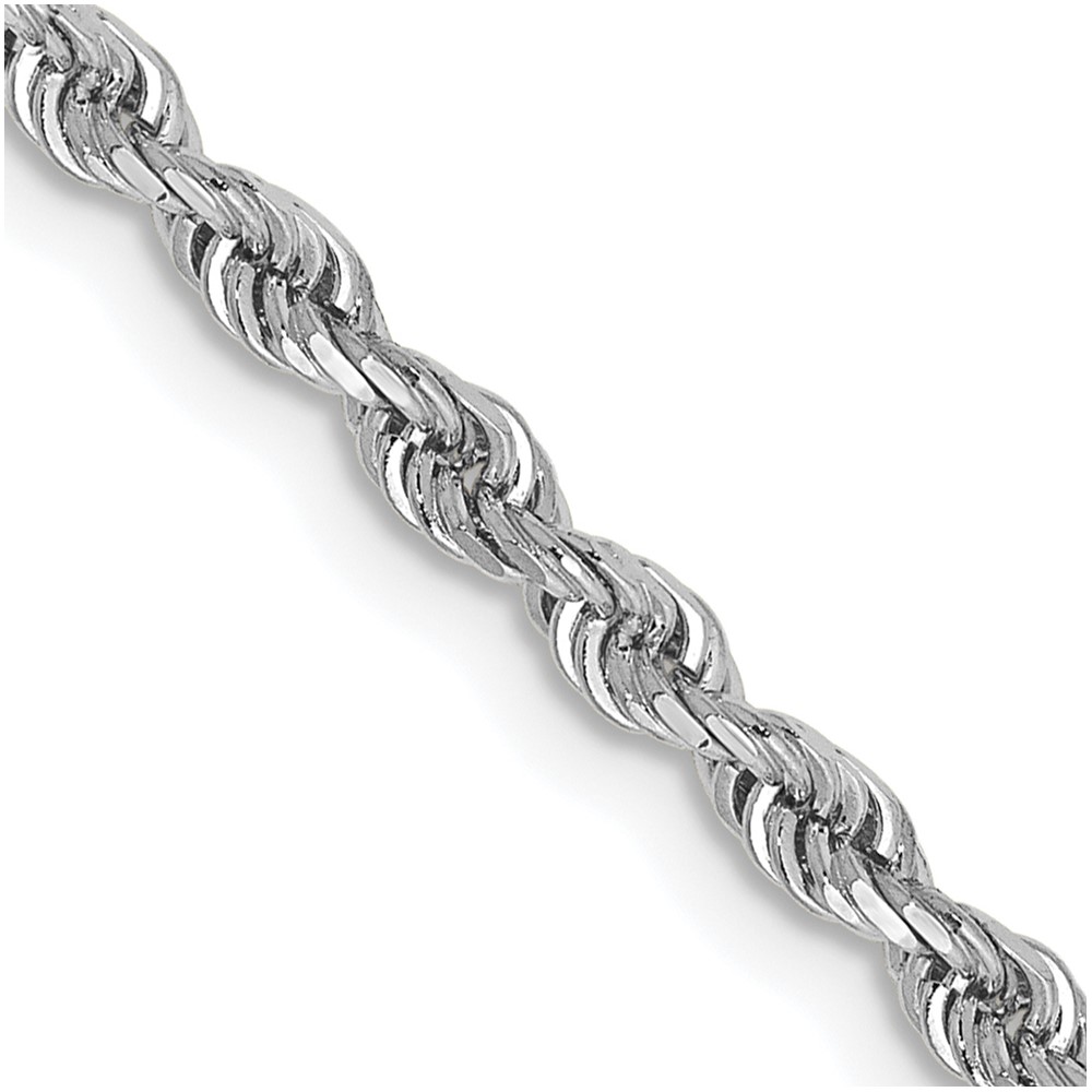 10k White Gold 2.75mm D/C Quadruple Rope Chain (10WQT021-26)