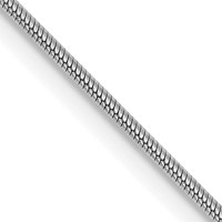 10K White Gold WG.9mm Round Snake Chain view 1