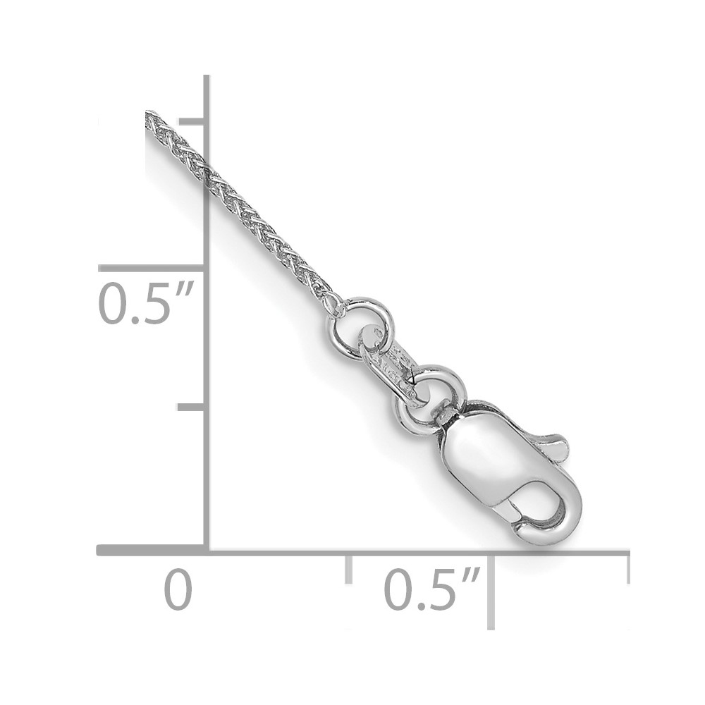 10k WG .85mm Spiga Chain Anklet (10WSP020-10)