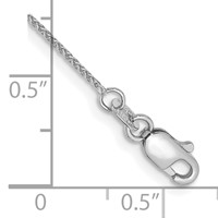 10K White Gold WG .85mm Spiga Chain Anklet view 2