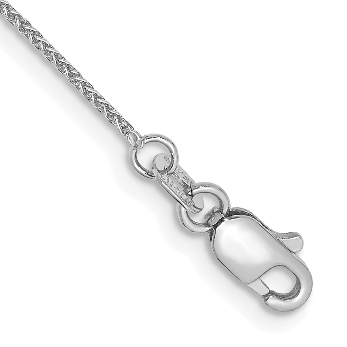 10k WG .85mm Spiga Chain Anklet (10WSP020-10)