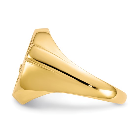 Gold Diamond and Oynx Mens Ring