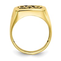 IB Goodman 10K Yellow Gold Mens Diamond and Black Onyx Dad Ring view 2