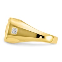 IB Goodman 10K Yellow Gold Mens Diamond and Black Onyx Dad Ring view 4