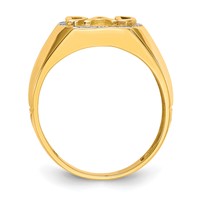 IB Goodman 10K and White Rhodium Mens Diamond Dad Ring view 2