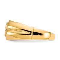 IB Goodman 10K and White Rhodium Mens Diamond Dad Ring view 4