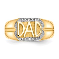 IB Goodman 10K and White Rhodium Mens Diamond Dad Ring view 5