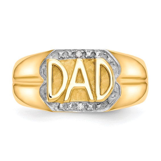 10k Men's Diamond DAD Ring