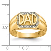 IB Goodman 10K and White Rhodium Mens Diamond Dad Ring view 3
