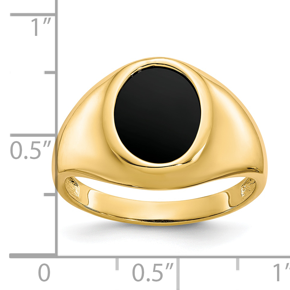 10k Onyx Herrenring 10X21 - Bild 3 von 6