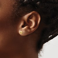 10K Polished 5mm Ball Post Earrings view 3