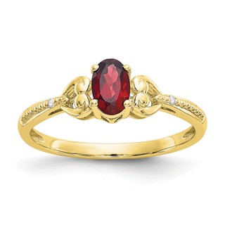 10K Gemstone and Diamond Ring                                                