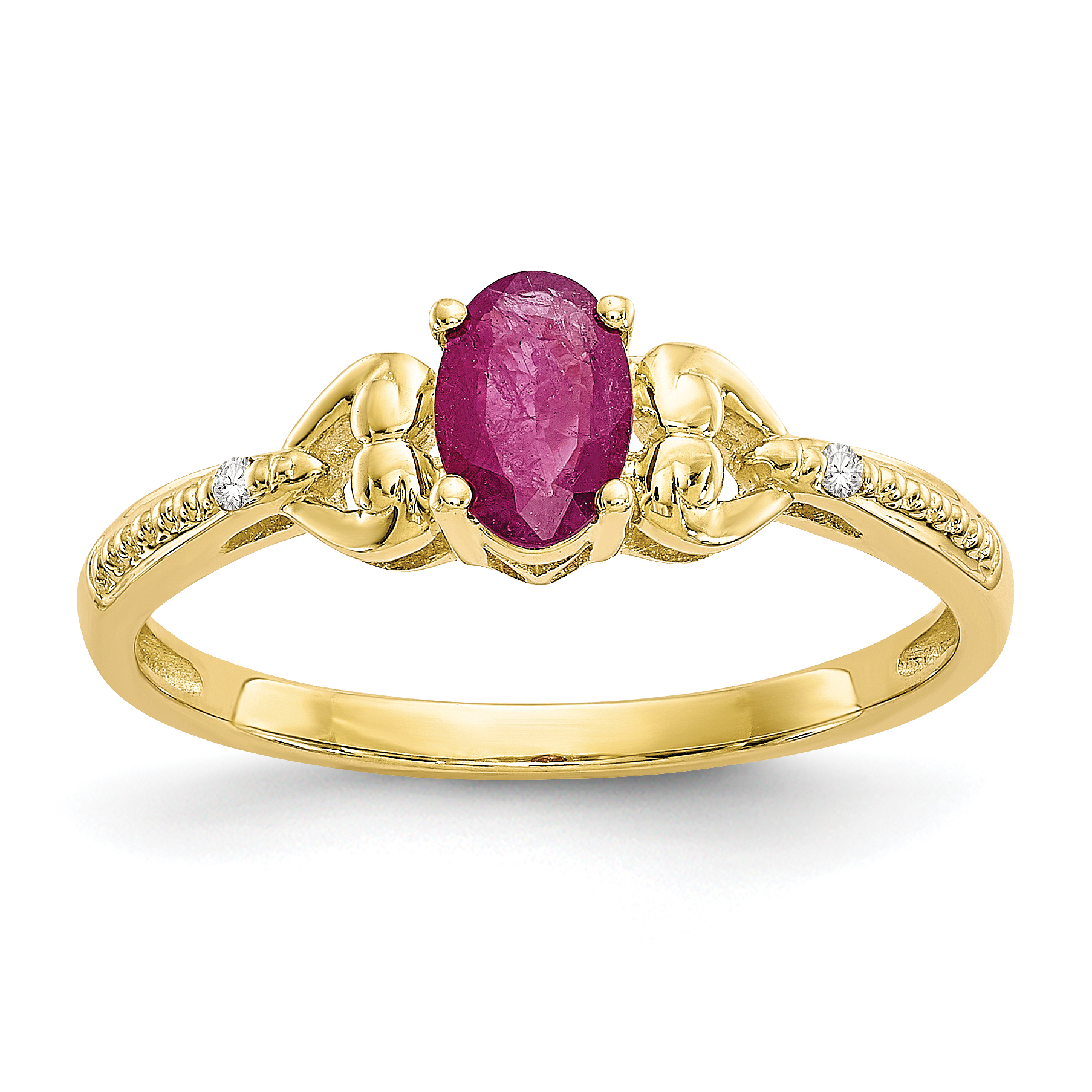 10K Ruby and Diamond Ring (10XB280)