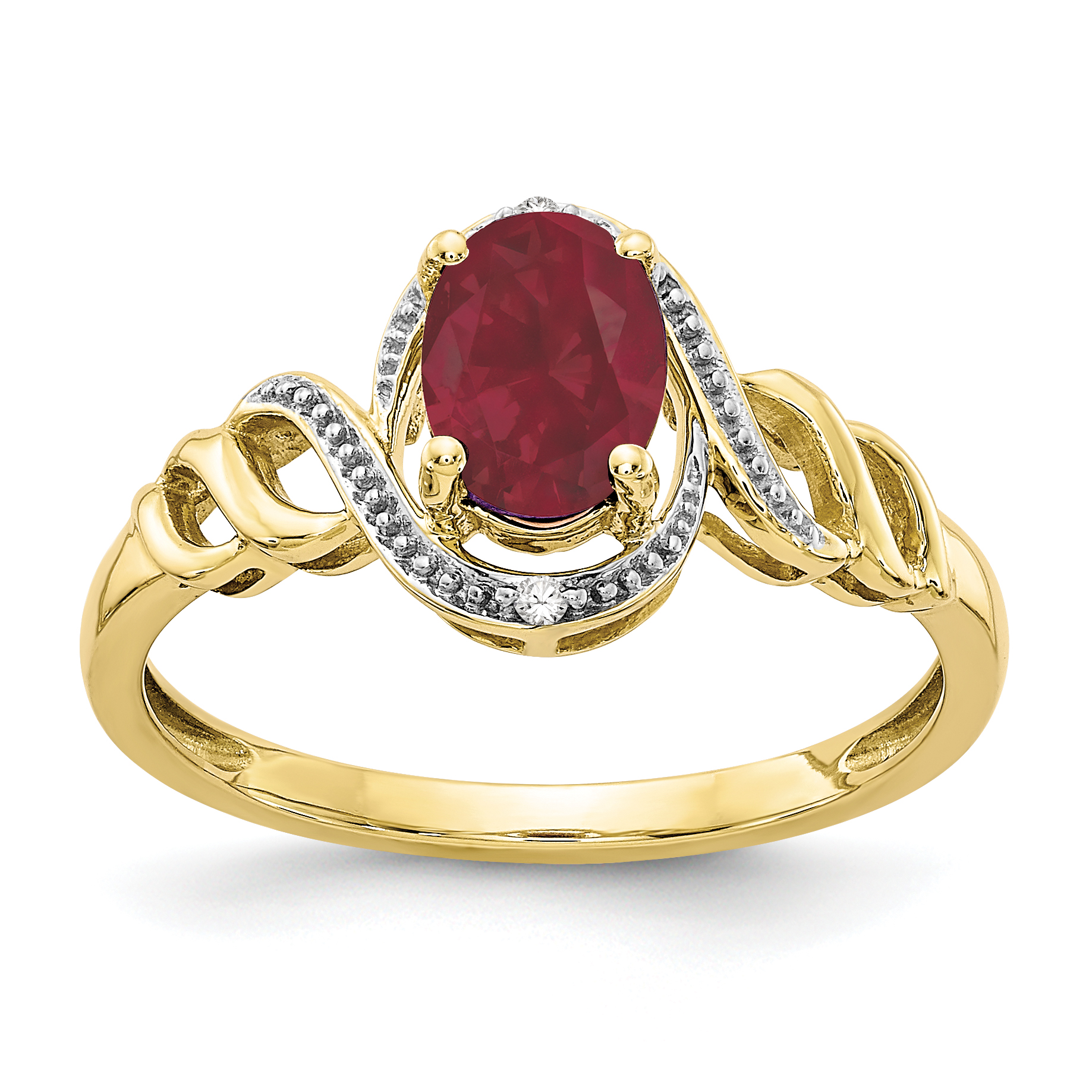 10K Ruby and Diamond Ring (10XB304)