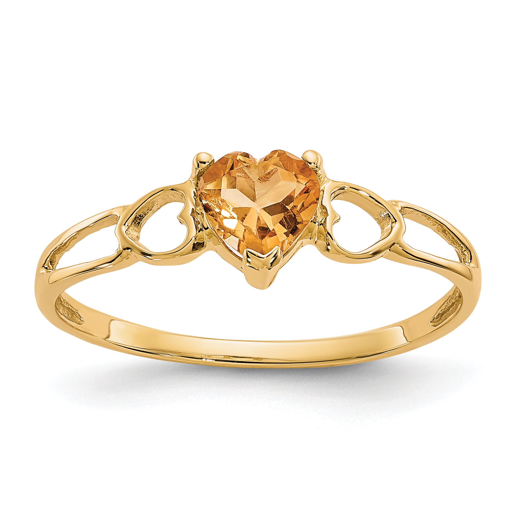 10k Polished Genuine Citrine Birthstone Ring (10XBR164)