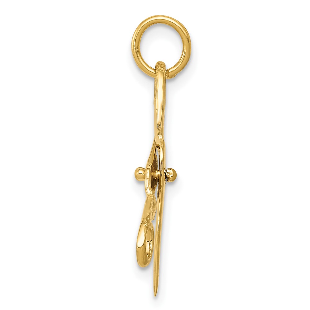 10k Moveable Scissors Charm (10XCH125)