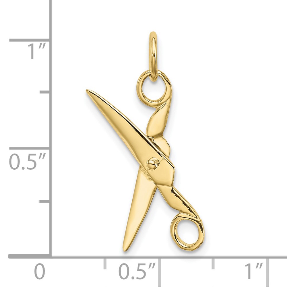 10k Moveable Scissors Charm (10XCH125)