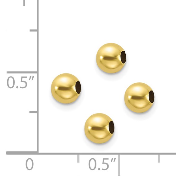 10k Set of 4, 4mm Spacer Beads