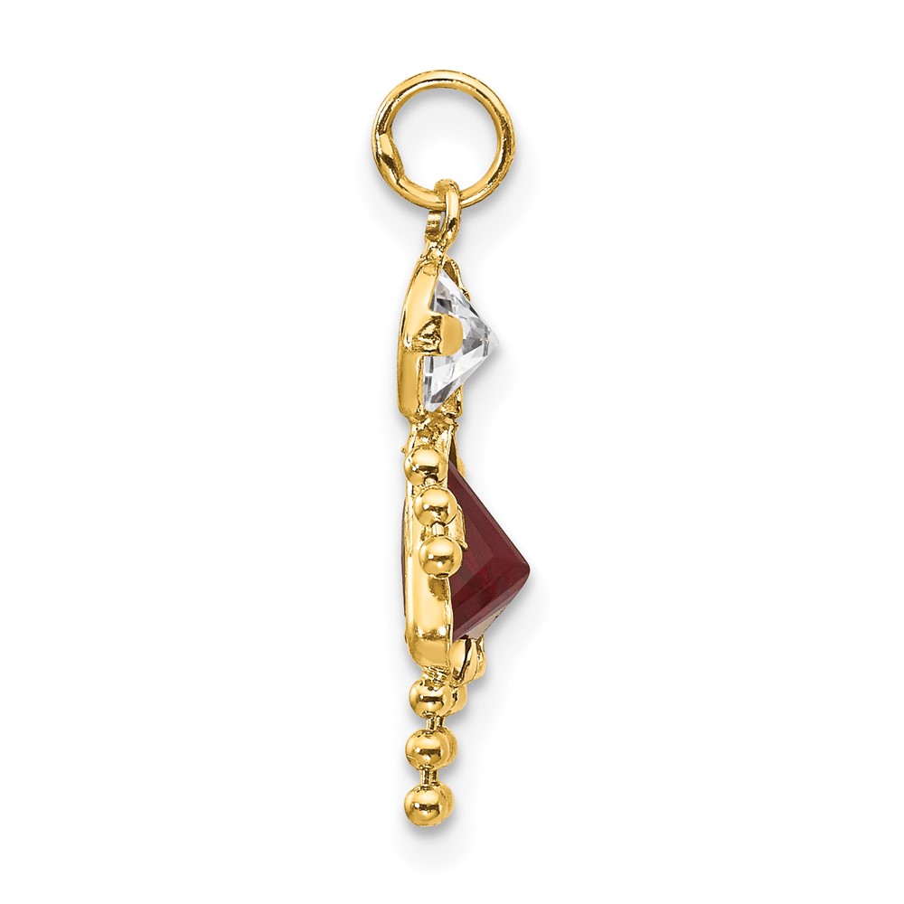 10k January Girl Birthstone Charm (10XCK156)